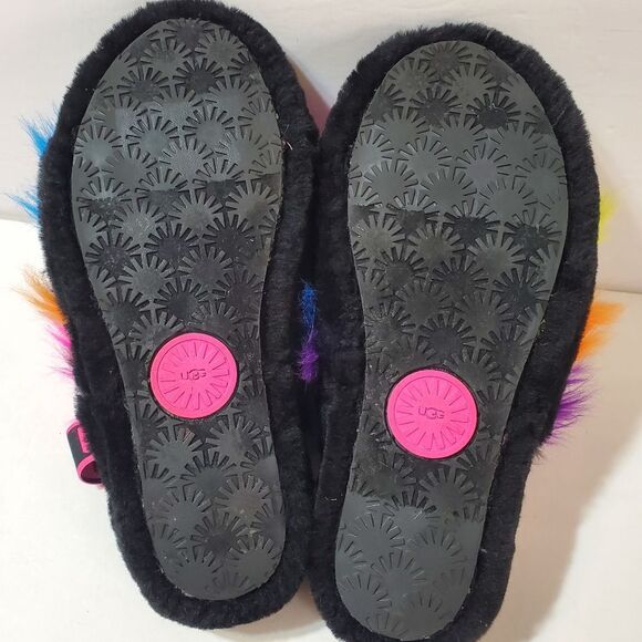 UGG Fluff Yeah Party Spots Slipper Sandals Size 8 - Picture 6 of 9